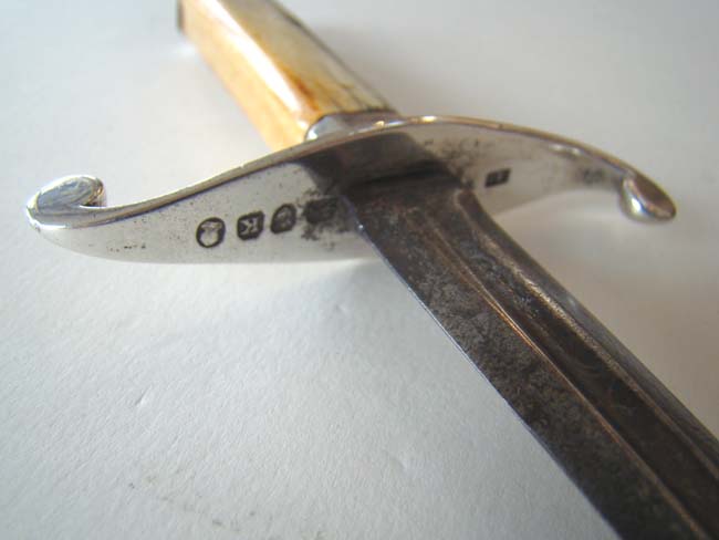 A Silver Mounted Napoleonic Period British Naval 'Fighting' Dirk with 14" blade and made in 1805
